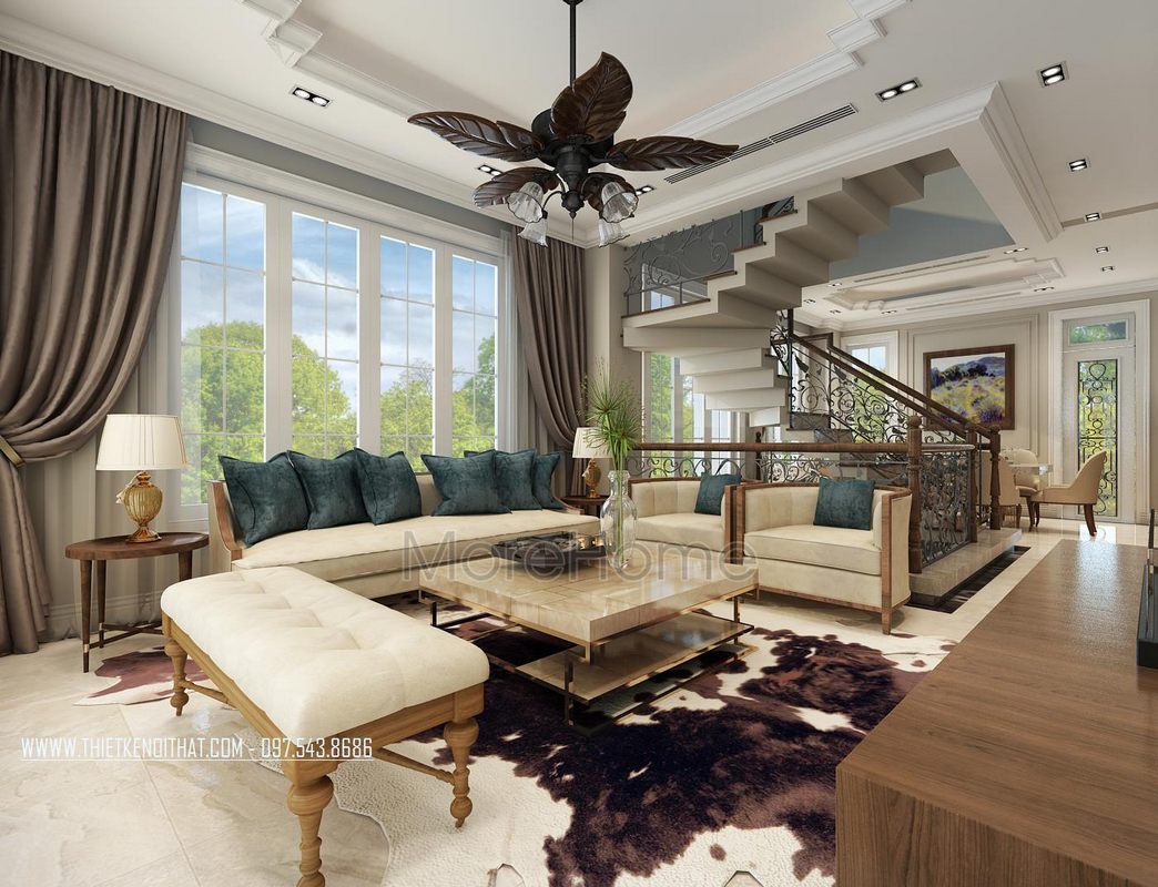 Thiết kế nội thất biệt thự Vinhomes Riverside Long Biên Hà Nội